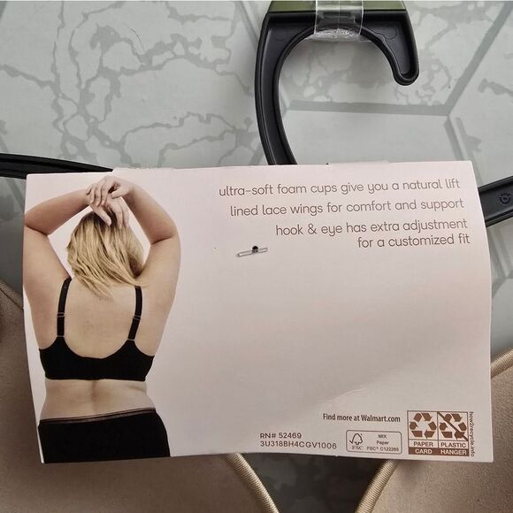 Nwt Joyspun Women's and Women's Plus Size Underwire Plunge Bra - Picture 7 of 9